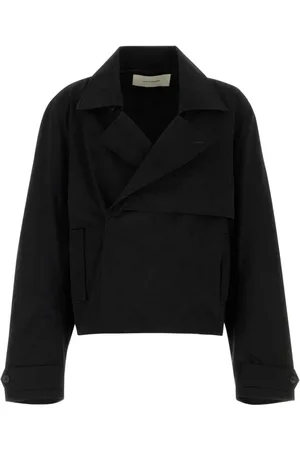Entire Studios Jakke, Herre, Sort, L, Bomuld, Sort Bomuld Trenchcoat