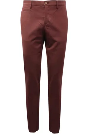 Patrizia Pepe Bukser, Herre, Brun, L, Slim Bordeaux Bukser Made in Italy
