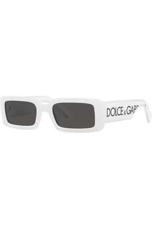 Dolce & Gabbana Tilbehør, unisex, Hvid, 53 MM, Nylon, Mode Solbriller med Tredobbelt Injektionsteknologi