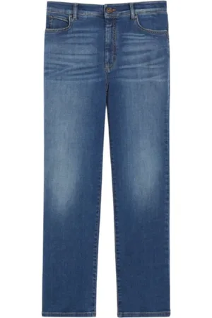 Max Mara Jeans, Dame, Blå, S, Bomuld, Jeans inspireret af halvfemserne