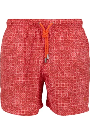 Gallo Badetøj, Herre, Flerfarvet, L, Mænds røde badeshorts med batikmønster