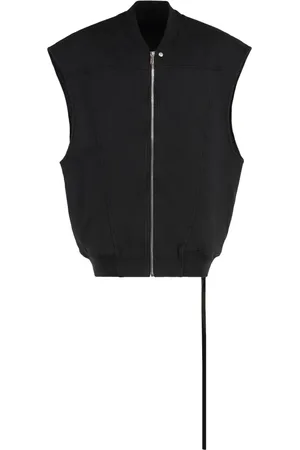 Rick Owens Jakke, Herre, Sort, XL, Bomuld, Bomuldshættetrøje med fuld lynlås
