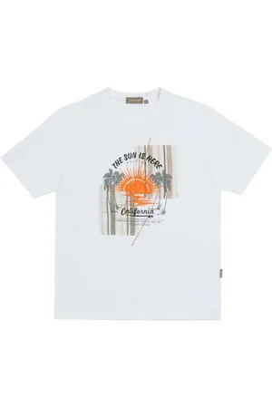 GIANNI LUPO Top, Herre, Hvid, M, Bomuld, Bomuldstryk Herre T-shirt
