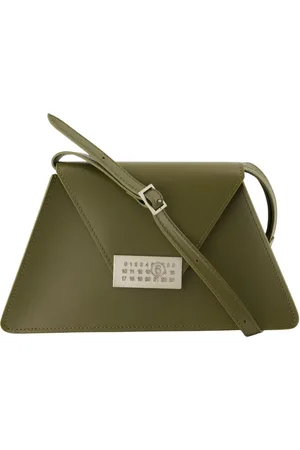 Maison Margiela Taske, Dame, Grøn, ONE SIZE, Uld, Numeric Skuldertaske Grøn Læder