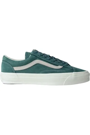 Vans Sko, Herre, Grøn, 43 EU, Læder, Suede Læder Sneakers med Logo Print