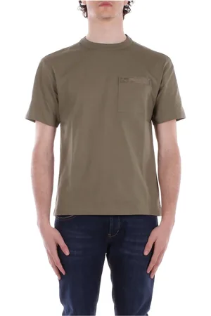 K-Way Top, Herre, Grøn, XL, Bomuld, Grøn Logo Frontlomme T-shirt