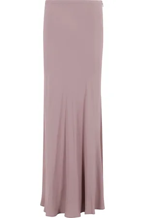 FEDERICA TOSI Nederdel, Dame, Lyserød, XS, Lyserød Crepe de Chine A-linje Nederdel