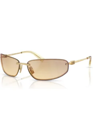Miu Miu Tilbehør, unisex, Gul, ONE SIZE, Uld, Elegante solbriller til stilfuldt look