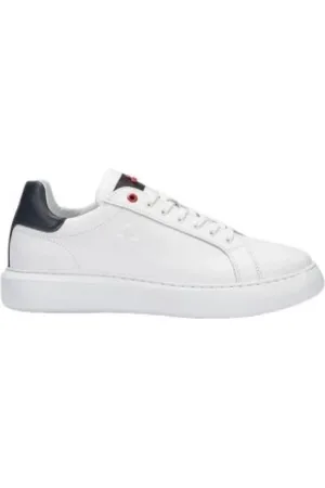 Peuterey Sko, Herre, Hvid, 45 EU, Læder, Glat læder sneakers med bambus interiør