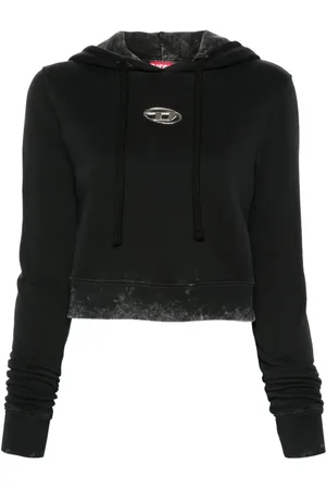 Diesel Sweathshirts & Hoodies, Dame, Sort, M, Slim hættetrøje