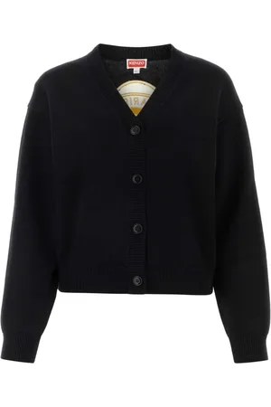 Kenzo Strik, Dame, Sort, M, Uld, Cardigan