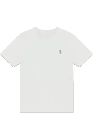 RefrigiWear Top, Herre, Hvid, L, Bomuld, Hvid Bomuld Logo Patch T-Shirt