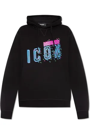 Dsquared2 Sweathshirts & Hoodies, Herre, Sort, M, Uld, Stilfulde Sweatshirts og Hoodies