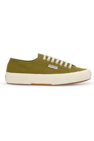 Superga Sko, Herre, Grøn, 45 EU, Bomuld, Canvas Sneakers med Metaløjer