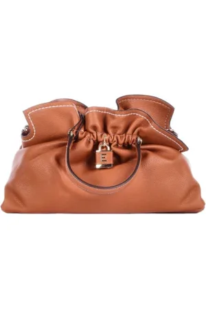 ERMANNO SCERVINO Taske, Dame, Brun, ONE SIZE, Uld, Brun Logo Front Klip Aftagelig Rem