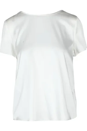 Emporio Armani Bluser & Skjorter, Dame, Hvid, S, Silk Elastan Bluse