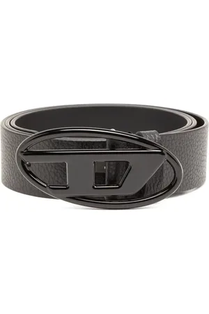 Diesel Tilbehør, Dame, Sort, 95 CM, Oval D logo bælte til kvinder