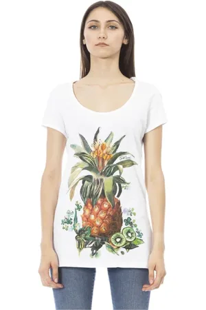 Roberto Cavalli Top, Dame, Hvid, XL, Bomuld, Hvid Bomuld Kvinder T-Shirt