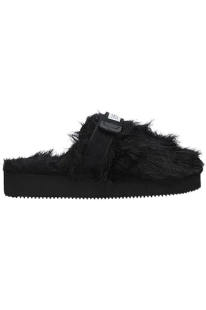 SUICOKE Sko, Dame, Sort, 36 1/2 EU, Tyl, Sorte Flip Flops med håndmalede Matryoshka-dukker
