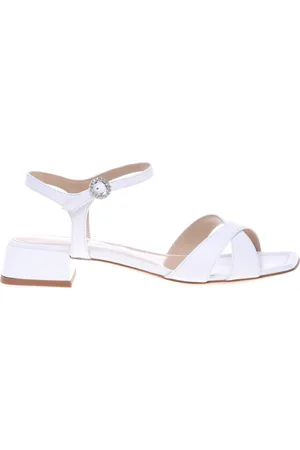 BALDININI Sko, Dame, Hvid, 38 1/2 EU, leather sandals
