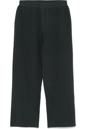 Emporio Armani Bukser, Herre, Grå, M, Grå Capsule Bukser med Elastisk Talje