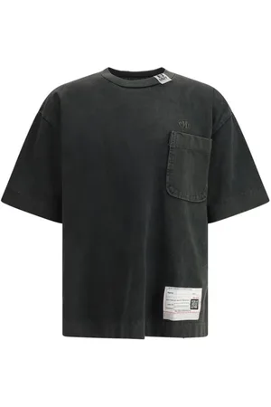 MIHARA YASUHIRO Top, Herre, Sort, S, Bomuld, Vintage Oversized T-shirt med Monogram