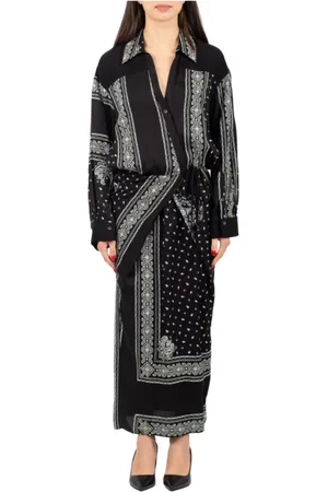 Pinko Kjole, Dame, Sort, L, Elegant Kjole i Pink