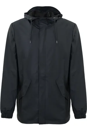 Rains Jakke, Herre, Blå, M, Polyester, Vandtæt Blå Jakke med Hætte