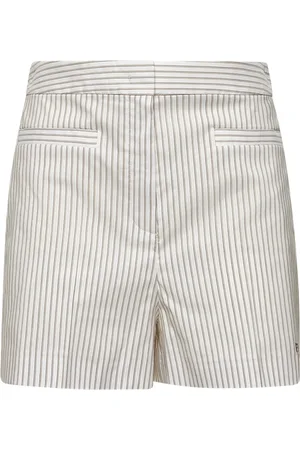 Fendi Shorts, Dame, Hvid, XS, Bomuld, Hvide Shorts med Roma Broderi