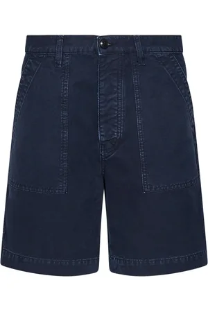 FORTELA Shorts, Herre, Blå, W34, Uld, Blå Distressed Bermuda Shorts Stilfuld