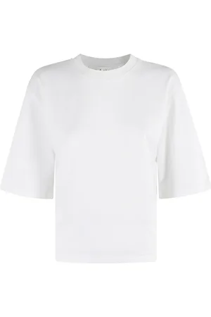Rohe Top, Dame, Hvid, S, Bomuld, Hvidt Logo Fitted T-Shirt