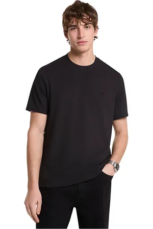 Michael Kors Top, Herre, Sort, M, Bomuld, Sleek Pique Tee Shirt