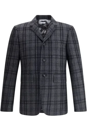 Thom Browne Jakke, Herre, Sort, L, Uld, Ternet Uld Blazer