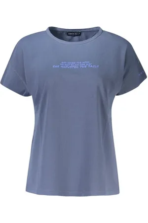 North Sails Top, Dame, Blå, S, Uld, Blå præget logo T-shirt