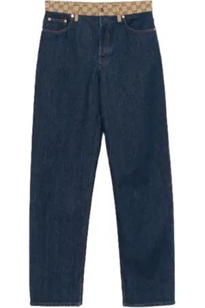 Gucci Jeans, Dame, Blå, W27, Uld, Blå Stilfulde Kvinders Jeans