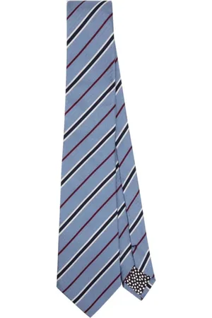 Paul Smith Tilbehør, Herre, Blå, ONE SIZE, Zigzag Stribe Herre Slips