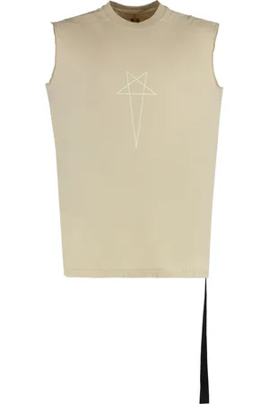 Rick Owens Top, Herre, , 2XL, Bomuld, Bomuld Tank Top Rå Kant