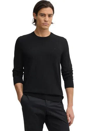 Michael Kors Strik, Herre, Sort, XL, Uld, Rundhals sweater