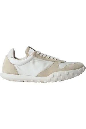 Jil Sander Sko, Dame, Hvid, 38 EU, Suede, Suede Trim Low-Top Sneakers
