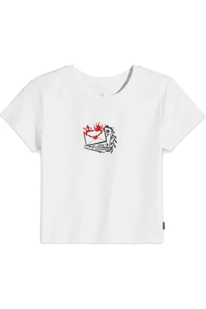Converse Top, Dame, Hvid, M, Bomuld, Kærlighedsbrev Grafisk T-shirt