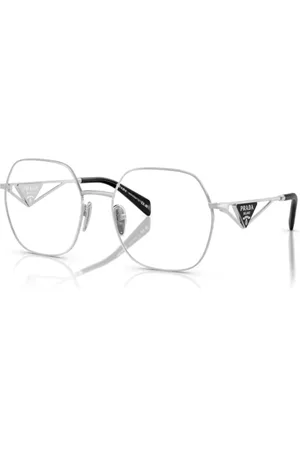 Prada Tilbehør, unisex, Grå, 56 MM, Sølv Briller Rammer Solbriller Stil PR 59Zv