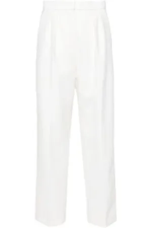 Max Mara Bukser, Dame, Hvid, XS, Uld, Klassiske kolde uldbukser