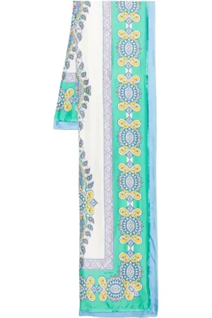 Etro Tilbehør, Dame, Flerfarvet, ONE SIZE, Uld, Stilfuldt Paisley Print Tørklæde