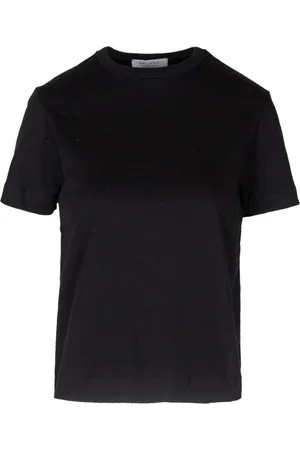 Daniele Fiesoli Top, Dame, Sort, S, Bomuld, Bomuld T-shirt med Broderet Logo