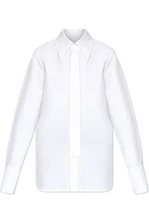 Jil Sander Bluser & Skjorter, Dame, Hvid, M, Bomuld, Skjorte med slips
