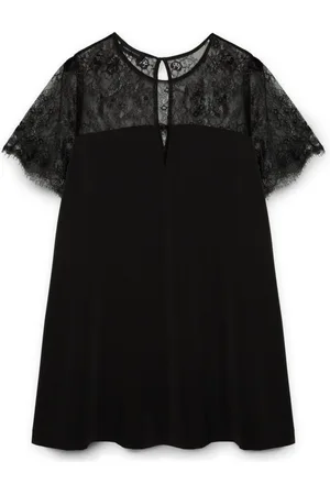 Fiorella rubino Kjole, Dame, Sort, 6XL, Kjole med blonder