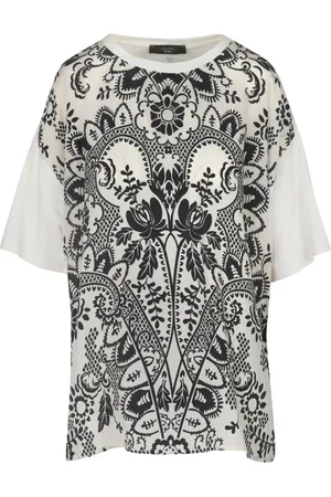 Max Mara Top, Dame, , S, Bomuld, Silke og bomuldst-shirt