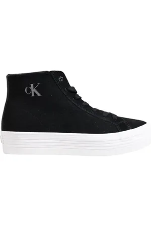 Calvin Klein Sko, Dame, Sort, 38 EU, Læder, Sort Ruskind Læder Sneaker Dame Sko