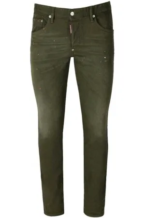 Dsquared2 Jeans, Herre, Grøn, S, Denim, Klassiske Denim Jeans til Hverdagsbrug