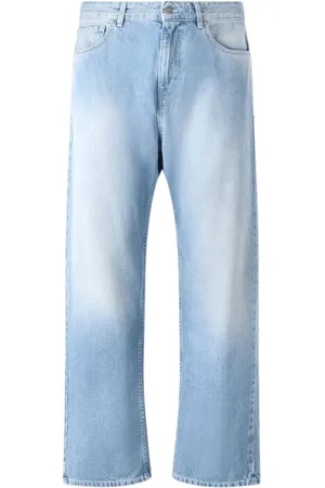 Roberto Cavalli Jeans, Herre, Blå, W31, Bomuld, Jeans med falmede detaljer